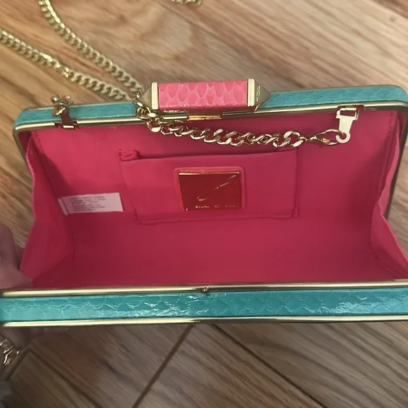 Brian Atwood - Black/White Hard CrossBody/Clutch - Picture 3 of 6